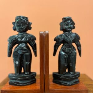 Paaduka bookends with mara pachi wood dolls